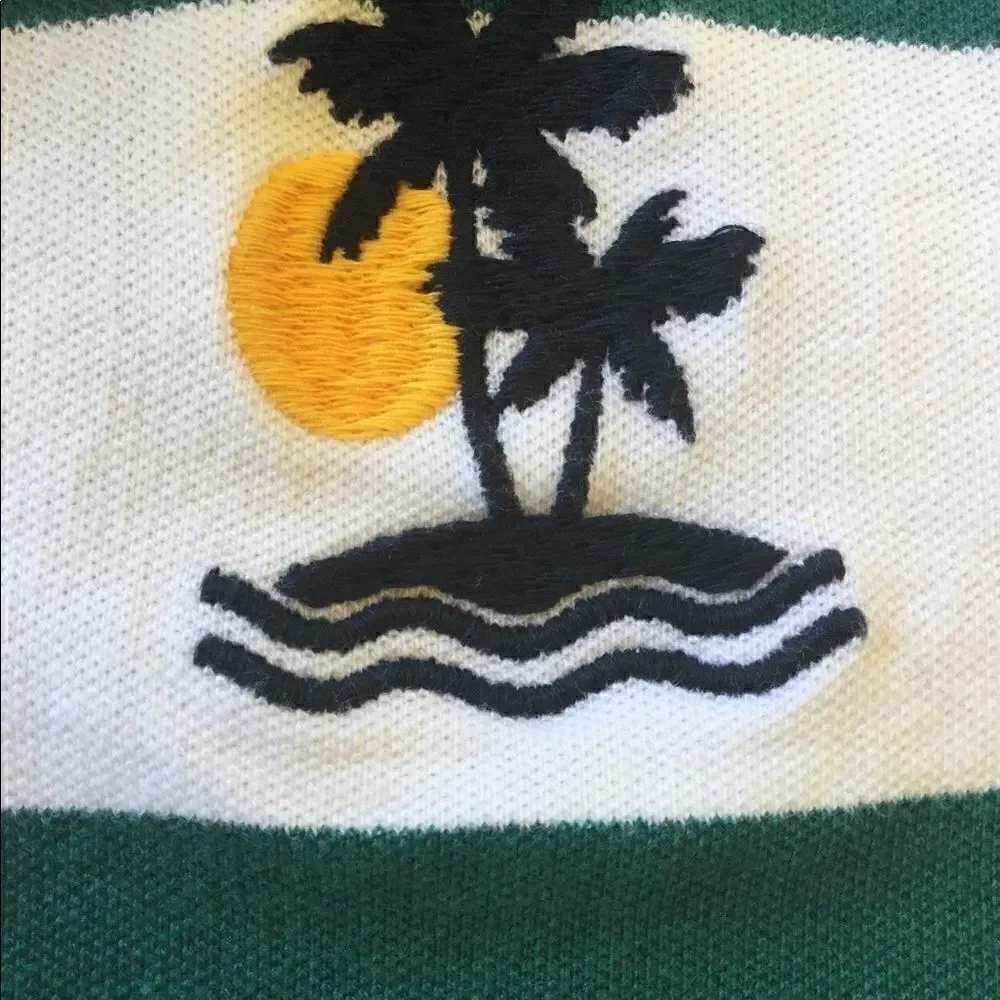 Striped sunset polo shirt
